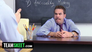 Slutty Teen Nicole Ferrera Sucks Teacher Under The Desk