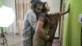 Vaishnavy ass lick in saree by Sharun Raj, Mallu couple hot saree ass romance, Hot girl ass kiss and rub by mallu boy, Romance